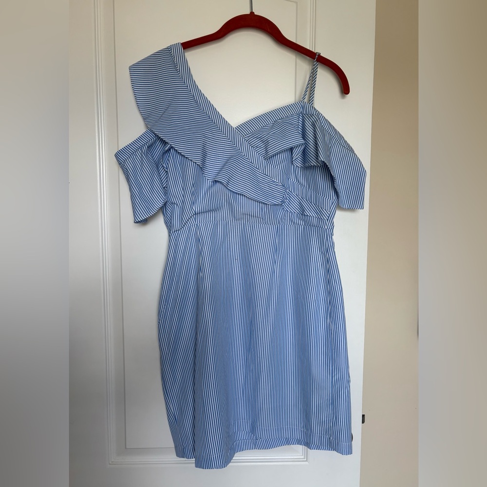 Lush Blue Asymmetrical One Shoulder Sundress